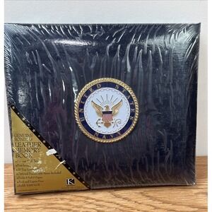 United States Navy Leather Scrapbook Memory Photo Album Book  K&Company NEW